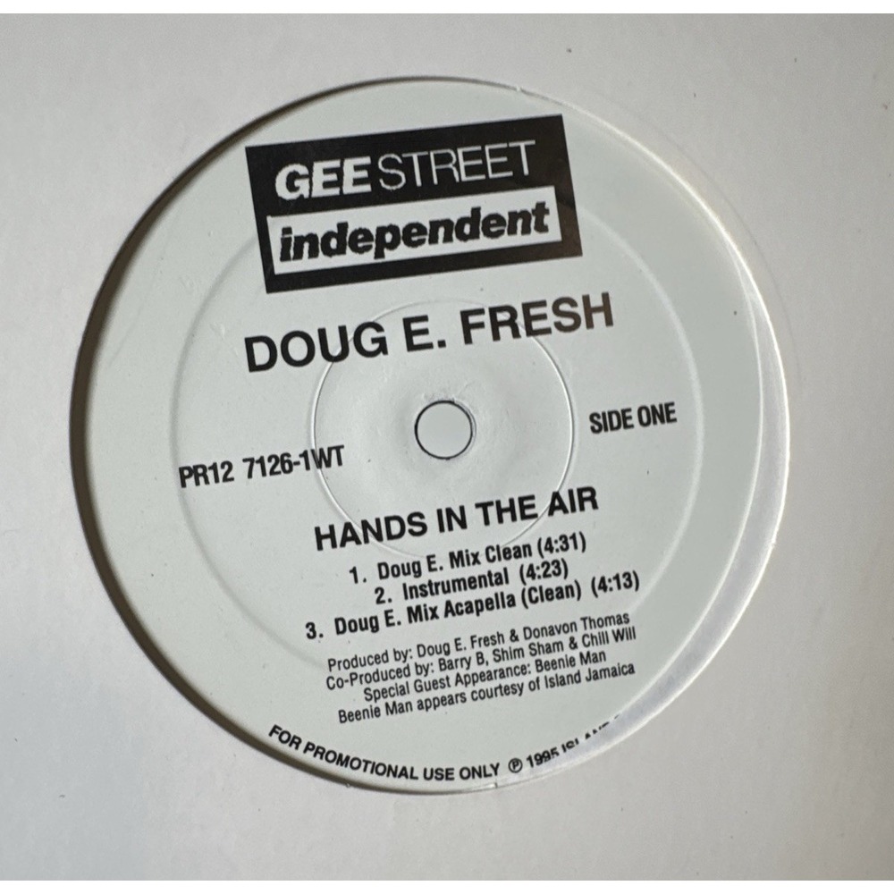 Doug E. Fresh 12" VINYL  Hands In The Air. Rare Promo